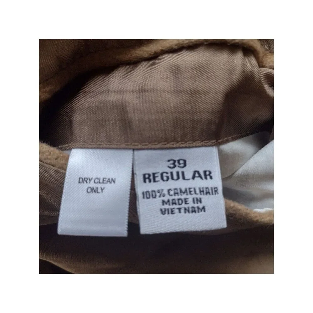 Joseph & Feiss 100% Camel Hair Blazer Sport Coat Jacket Soft Size 39R Career